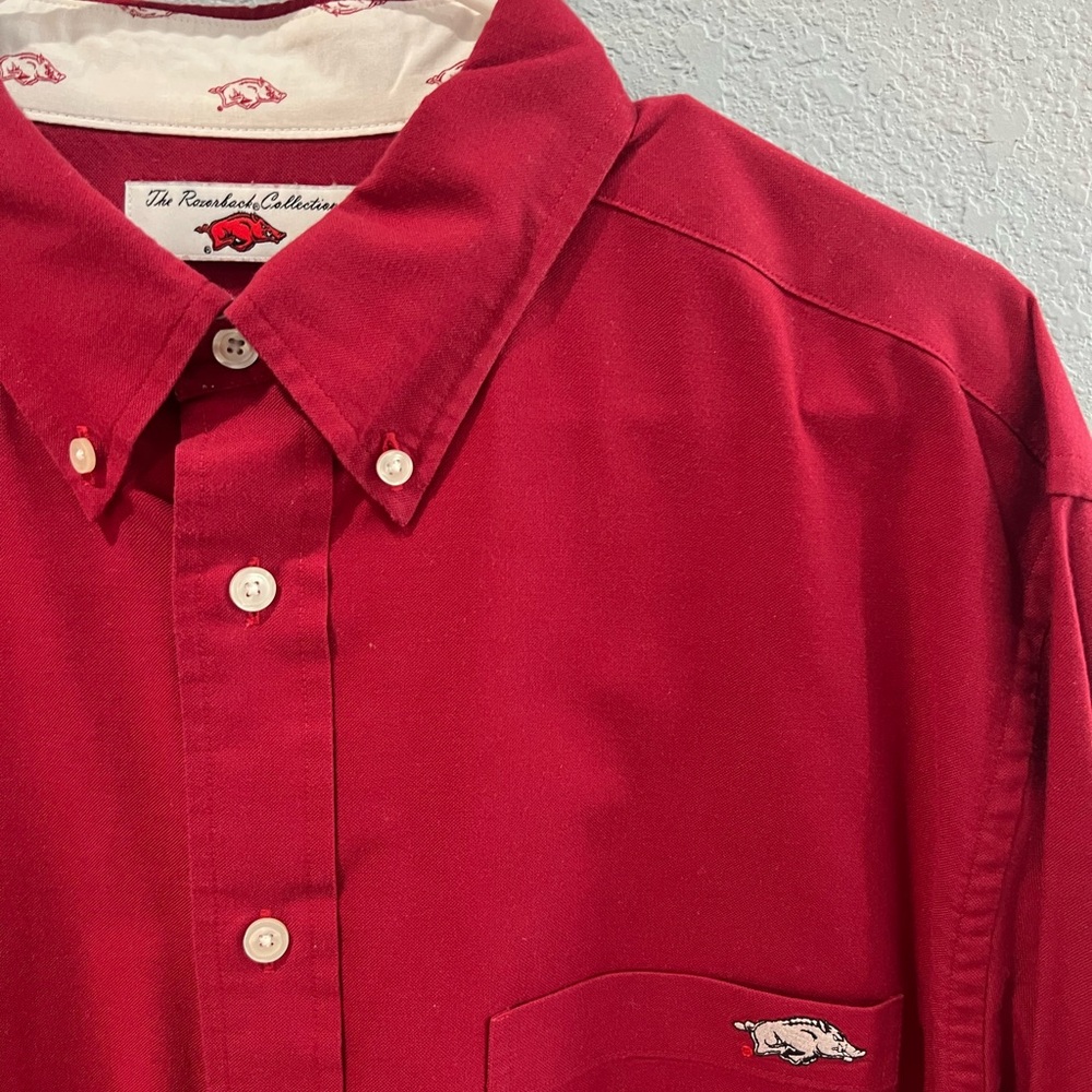 Mens Large Arkansas Razorback Button Down - Picture 2 of 4